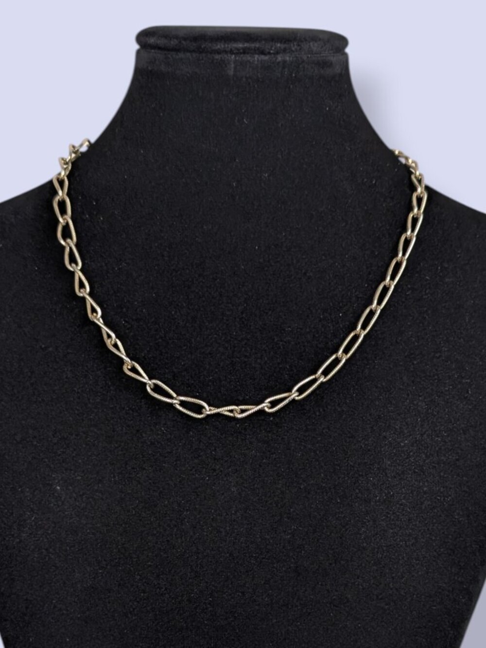 (2/$20) V. Textured Link Choker Chain Necklace